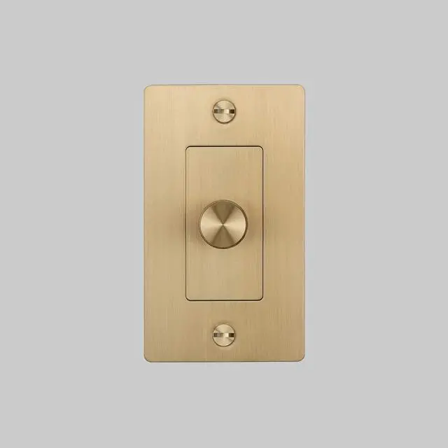 Alt view image 5 of 6 - Buster and Punch 1 Gang Single Dimmer Switch LED Cross Knurl Without Logo in Steel