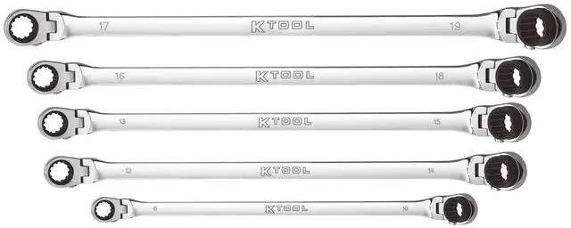Main image of XDDBM10 5 Piece Reversible Double Box Ratcheting Wrench Set for Garages, Repair Shops, and DIY, Black