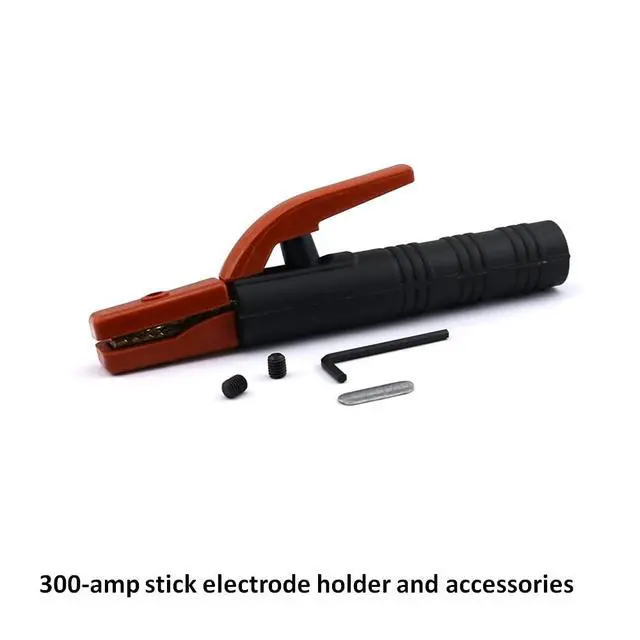 Alt view image 3 of 6 - 50-ft 2-AWG USA-made Heavy Duty Welding Cable with Stick Electrode Holder Stinger and Dinse-type Twistlock Connector Plug for Welder Whip Lead