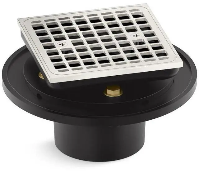 Main image of K- 22673-SN SQUARE DESIGN TILE-IN SHOWER DRAIN, Vibrant Polished Nickel