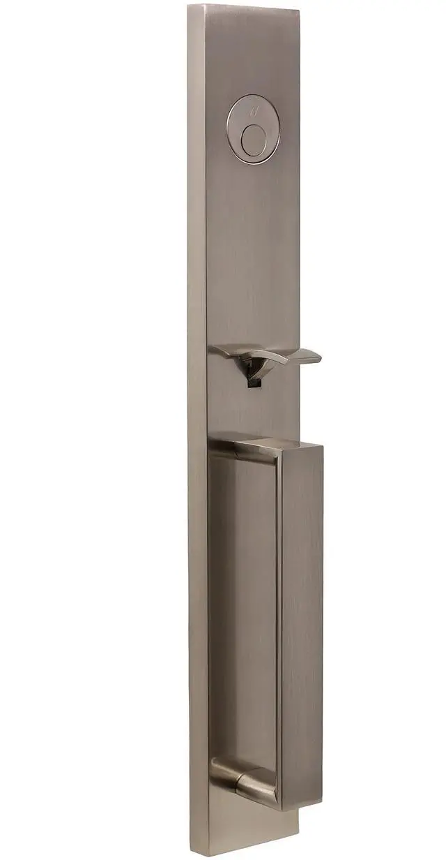 Alt view image 4 of 5 - Xanthis Single Cylinder Handle Set with Mesa Knob (Satin Nickel, Dummy Handleset)