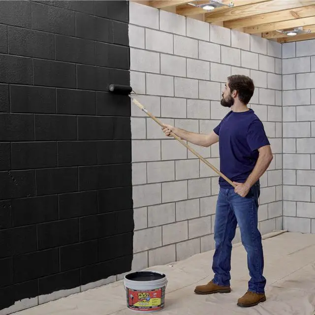 Alt view image 3 of 6 - Liquid Rubber Coating Sealant, Waterproof, Flexible, Breathable, and UV Resistant, Roof Repair, Basements, RV, Campers, Trailers, Marine, EPDM, Masonry, MAX, Black, 2.5 Gallon