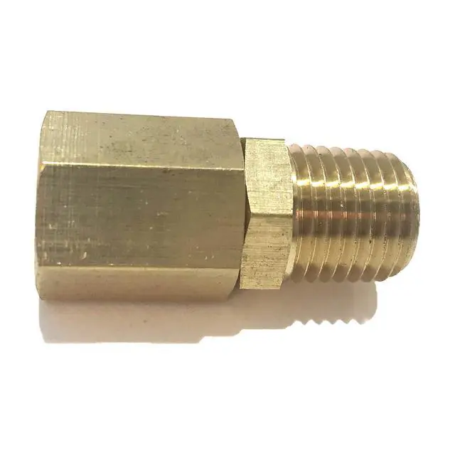 Alt view image 2 of 3 - Brass Male Swivel Adapter 1/4" NPT Fuel/AIR/Water/Oil/Gas WOG (Qty 25)