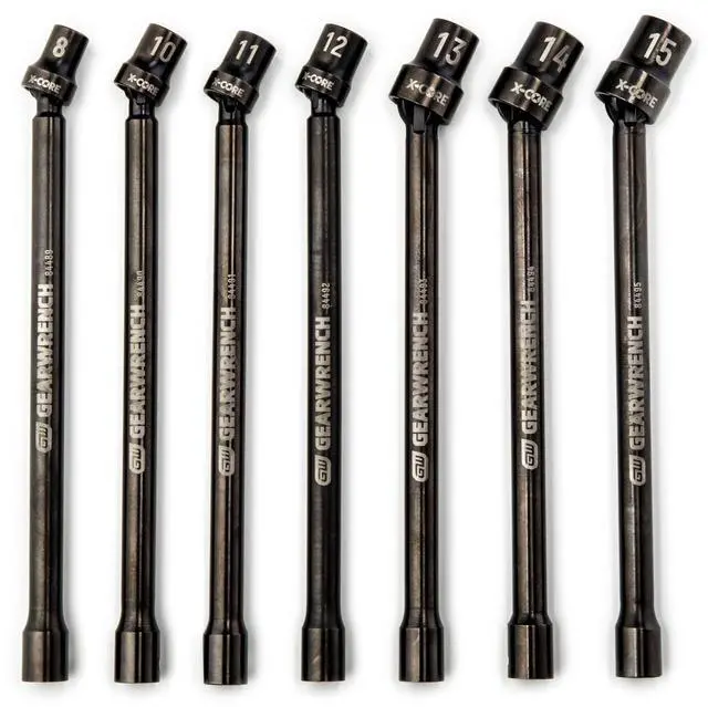 Main image of 7 Pc. 3/8" Drive 6 Pt. x-Core Pinless Universal Impact Metric Extension Socket Set - 84980