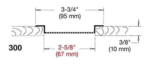 Alt view image 2 of 6 - Continuous Soffit Vent - 300, 2-5/8" Vented, 8' Length, 10 Pieces per Box, PVC