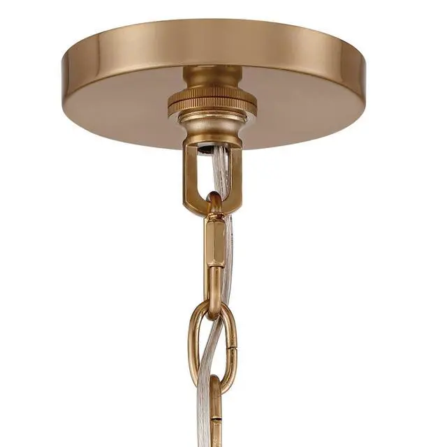 Alt view image 5 of 6 - Marinec Soft Gold Hanging Chandelier Lighting 42" Wide Farmhouse Rustic Bent Arms 8-Light Fixture for Dining Room Living House Home Foyer Kitchen Island Entryway High Ceilings