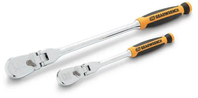 Main image of 2 Piece 1/4inch and 3/8inch Drive 120XP Flex Head Teardrop Ratchet Set, Dual Material - 81204P