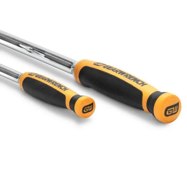 Alt view image 4 of 6 - 2 Piece 1/4inch and 3/8inch Drive 120XP Flex Head Teardrop Ratchet Set, Dual Material - 81204P