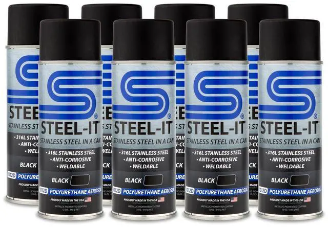 Main image of 1012D Polyurethane, Industrial Paint Coatings, Weldable, Easy to Apply - Black (8 Pack)