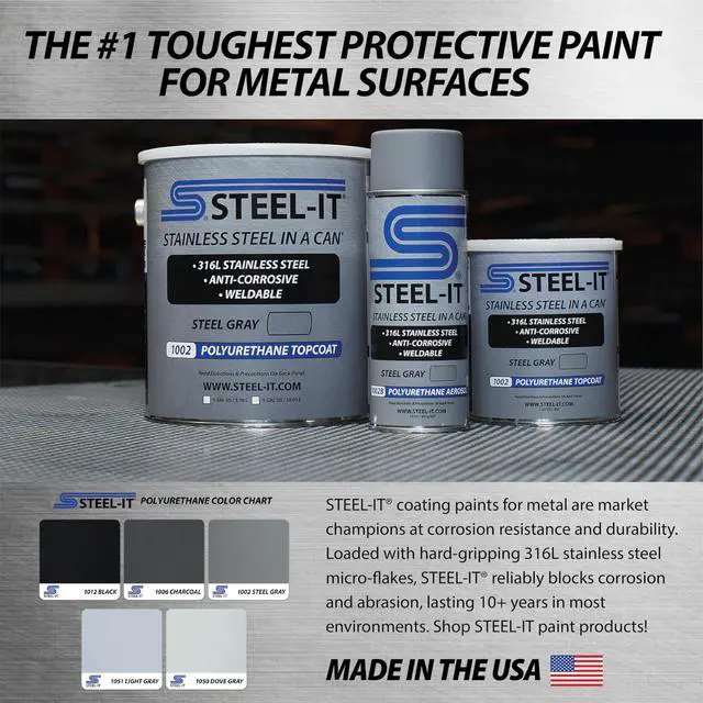 Alt view image 5 of 6 - 1012D Polyurethane, Industrial Paint Coatings, Weldable, Easy to Apply - Black (8 Pack)