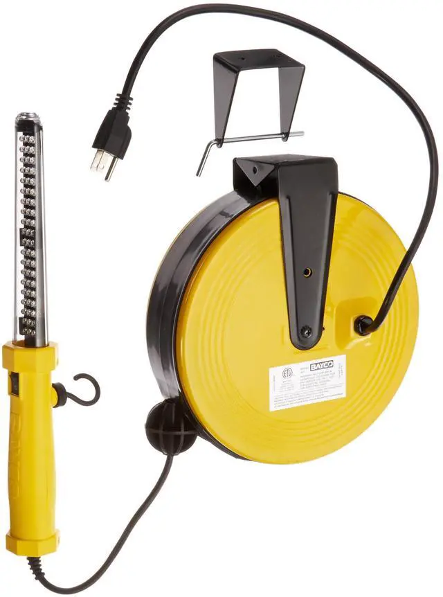 Main image of SL-864 60 LED Work Light on Metal Reel with 50 Foot Cord, Yellow, Large