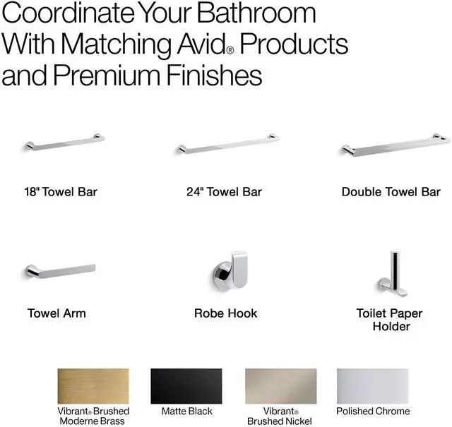 Alt view image 5 of 6 - 97500-BL Avid® Double Robe Hook, Matte Black