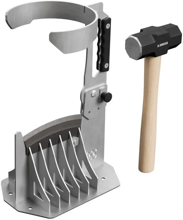 Main image of QwikSplit Kindling Splitter Manual Firewood Log Splitter with Mallet Included, Heavy-Duty Steel Kindling Maker for Fire Pit, Fireplace & Campfire, Foldable for Storage | Made in USA