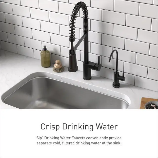 Alt view image 2 of 5 - Sip Matte Black Traditional Drinking Water Beverage Faucet with Optional Filtration System, F7600BL