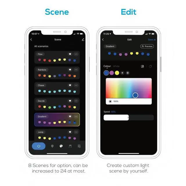 Alt view image 5 of 6 - APP Control Die-Cast Aluminum RGB Landscape Spotlights with Remote Control, Color Changing Music Sync Timer Alexa Compatible, Outdoor IP65 Waterproof for Patio Garden Yard Pathway, 16 Pack (2×8)