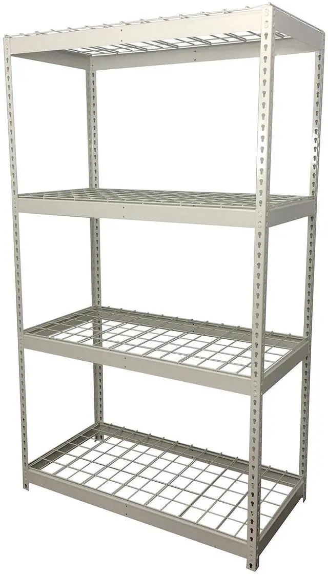 Main image of Garage Shelving Unit - Storage Shelf that Holds 300 Pounds Per Shelf Rack - All Steel Shelves for Storage - Easy to Assemble Shelving Storage, Garage Shelf, White (24" x 48" x 84")