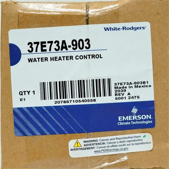Alt view image 6 of 6 - 37E73A-903 Gas Water Heater Thermostat Control Intelli-Vent Valve For Natural Gas Only