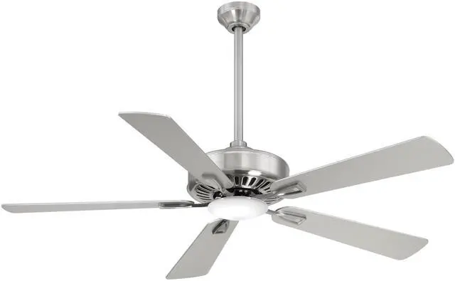Main image of F556L-BN Contractor LED 52" 5-Blade LED Ceiling Fan in Brushed Nickel Finish with Silver Blades with Etched Lens
