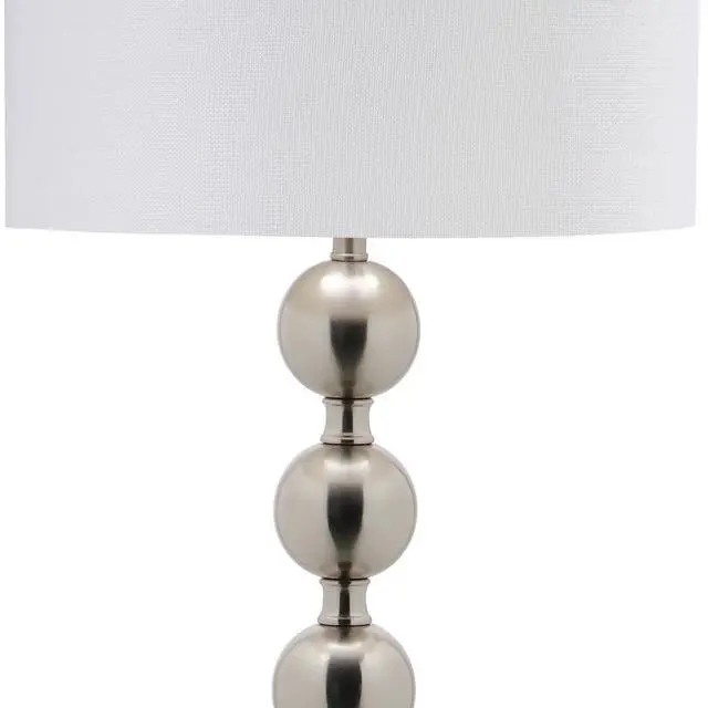 Alt view image 3 of 6 - Lighting Collection Reflections Modern Farmhouse Stacked Ball Nickel 59-inch Living Room Bedroom Home Office Standing Floor Lamp (LED Bulb Included)