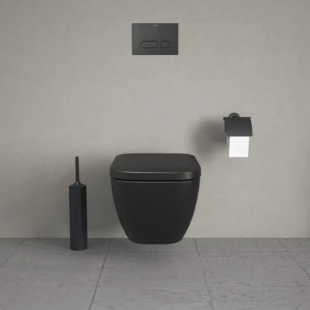 Alt view image 2 of 6 - 0064591300 Happy D.2 Elongated Closed-Front Toilet Seat with Soft Close and Quick Release - Anthracite Matte