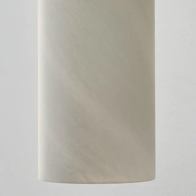 Alt view image 6 of 6 - 651711AD Alyssa Art-Inspired Luxe Faux Alabaster Glass Cylinder Wall Sconce Light, 1-Light 60 Watt, 11" H x 5" W, Aged Brass