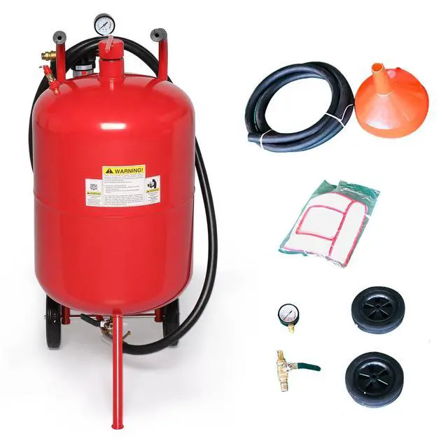 Alt view image 4 of 6 - 20 Gallon Sandblaster Air Sand Blaster Kit, 125 PSI High Pressure Sand Blasting Machine | 4 Ceramic Nozzles, Portable Abrasive Blaster, Special Surface Treatment and Stain Removal Paint