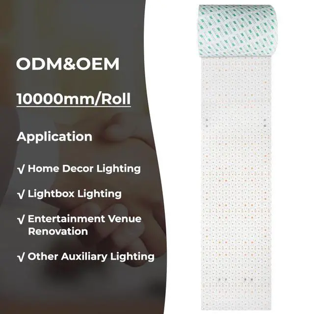 Alt view image 3 of 6 - 16.4ft x 9.45in Giant LED Sheet Roll, 24V 6000K Cool White Flexible Cuttable Dimmable LED Backlight Panel, Paper-Thin Plug-Play LED Board for Countertops, Stained Glass & Accent Walls, UL-Listed,IP20