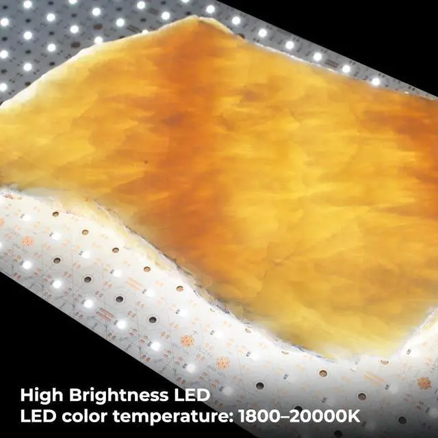 Alt view image 5 of 6 - 16.4ft x 9.45in Giant LED Sheet Roll, 24V 6000K Cool White Flexible Cuttable Dimmable LED Backlight Panel, Paper-Thin Plug-Play LED Board for Countertops, Stained Glass & Accent Walls, UL-Listed,IP20