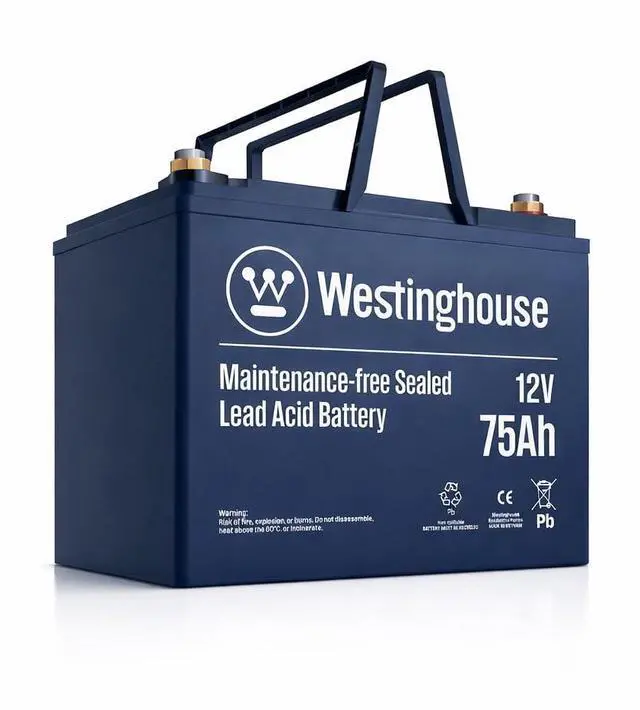 Main image of Sump Pump Battery Backup 12V 75Ah Maintenance-Free AGM Sealed Lead Acid Battery for Basement Sump Pump Backup Systems