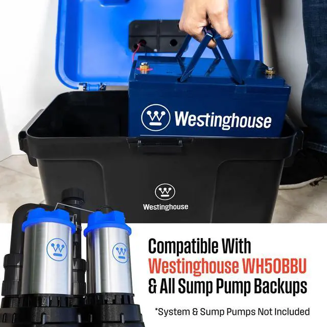 Alt view image 3 of 6 - Sump Pump Battery Backup 12V 75Ah Maintenance-Free AGM Sealed Lead Acid Battery for Basement Sump Pump Backup Systems