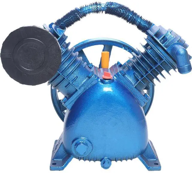 Main image of Air Compressor Pump Head 175PSI 5.5HP 800rmpTwin Cylinder Air Compressor Pump Head 4KW Double Stage Universal Low Energy Consumption Air Compressor Head with Flywheel 17.3 * 11.4 * 16.1in