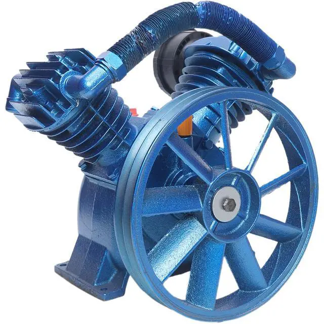 Alt view image 5 of 6 - Air Compressor Pump Head 175PSI 5.5HP 800rmpTwin Cylinder Air Compressor Pump Head 4KW Double Stage Universal Low Energy Consumption Air Compressor Head with Flywheel 17.3 * 11.4 * 16.1in