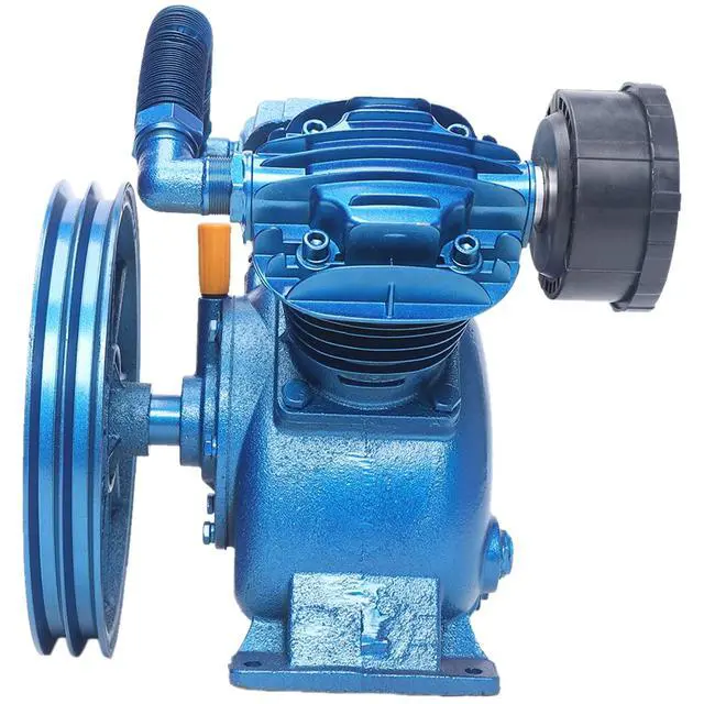 Alt view image 6 of 6 - Air Compressor Pump Head 175PSI 5.5HP 800rmpTwin Cylinder Air Compressor Pump Head 4KW Double Stage Universal Low Energy Consumption Air Compressor Head with Flywheel 17.3 * 11.4 * 16.1in