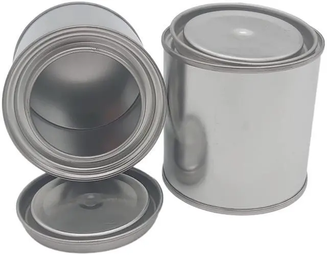 Main image of 1/2 Pint Size Metal Paint Cans with Lids, 1-Cup Capacity Empty Unlined Half Pint Paint Pails, for DIY and Art Craft Projects. (Pack of 144)