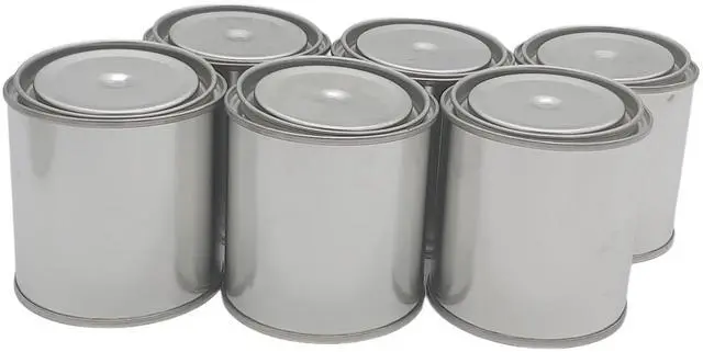 Alt view image 3 of 6 - 1/2 Pint Size Metal Paint Cans with Lids, 1-Cup Capacity Empty Unlined Half Pint Paint Pails, for DIY and Art Craft Projects. (Pack of 144)