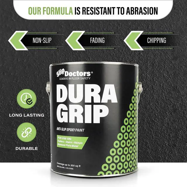 Alt view image 4 of 6 - Dura Grip Amber Clear Anti-Slip Paint for Concrete, Wood, Tile and Metal Non-Skid Coating for Floor, Decking and Ramps Non-Slip Epoxy Paint (Gallon)