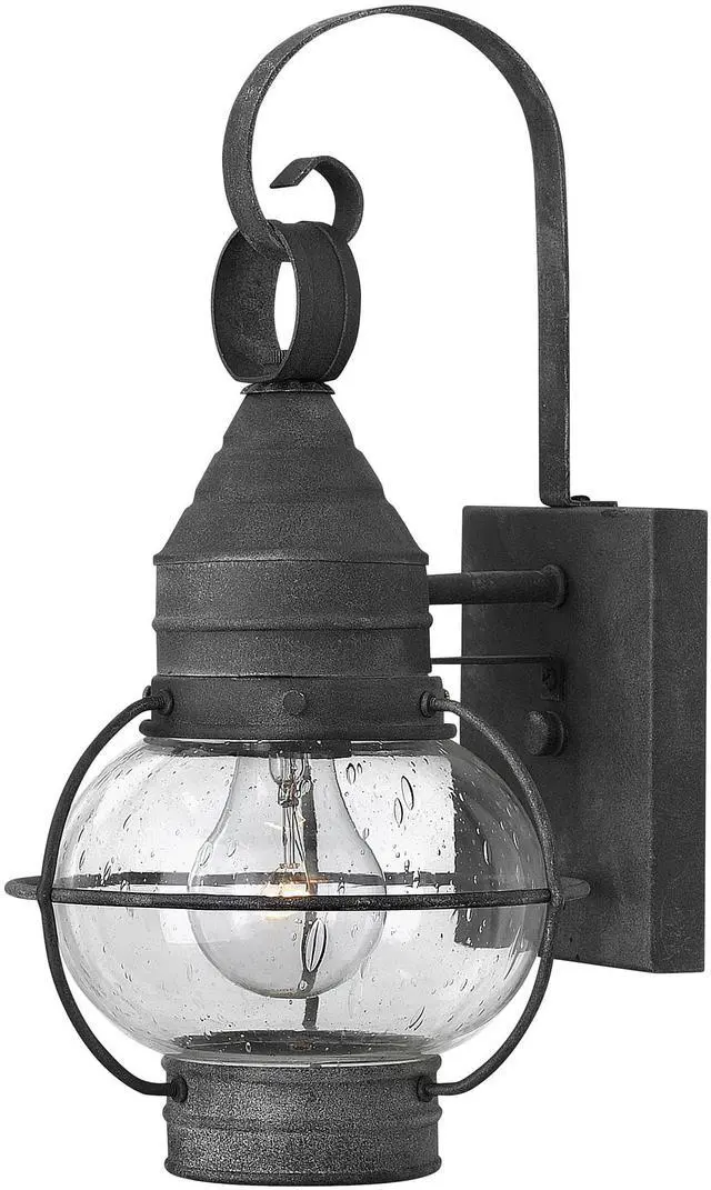 Main image of Cape Cod 2206DZ Medium Outdoor Wall Mount Onion Lantern, Clear Seedy Glass, Wet Rated, Aged Zinc