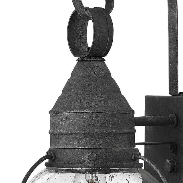 Alt view image 3 of 6 - Cape Cod 2206DZ Medium Outdoor Wall Mount Onion Lantern, Clear Seedy Glass, Wet Rated, Aged Zinc