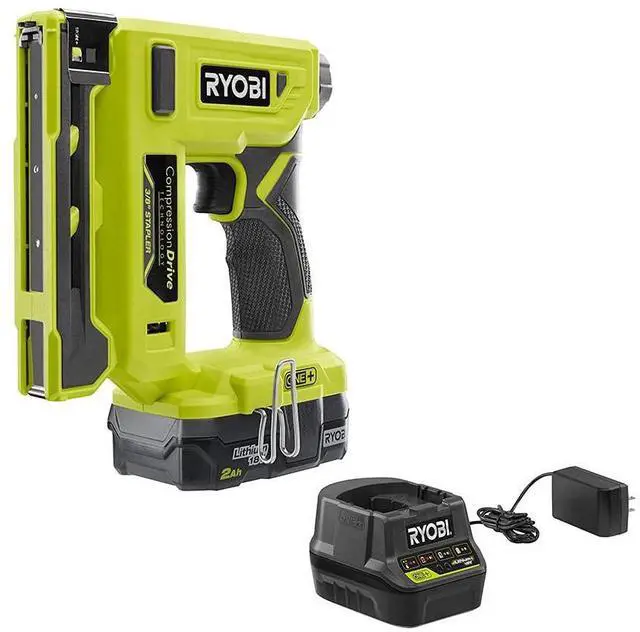 Main image of 18-Volt ONE+ - Compression Drive 3/8" Crown Stapler Battery and Charger - PNR01KMX