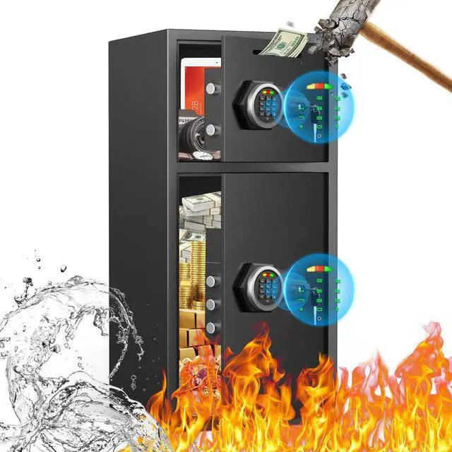 Main image of 6.0 Cu Ft Large Safe Box Fireproof Waterproof, Money Safe With Mute Function and LED Light,Digital Keypad Home Safes with Deposit Slot & Dual Alarm System, Security Box for Money Valuables