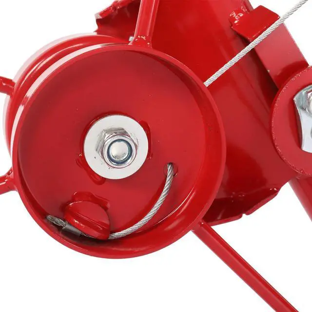 Alt view image 4 of 6 - 16ft Drywall Panel Hoist with Lockable Wheels Drywall Rolling Lifter with Jack Caster Construction, Red, Red