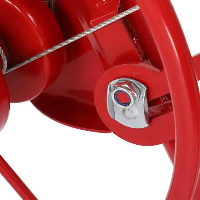Alt view image 5 of 6 - 16ft Drywall Panel Hoist with Lockable Wheels Drywall Rolling Lifter with Jack Caster Construction, Red, Red