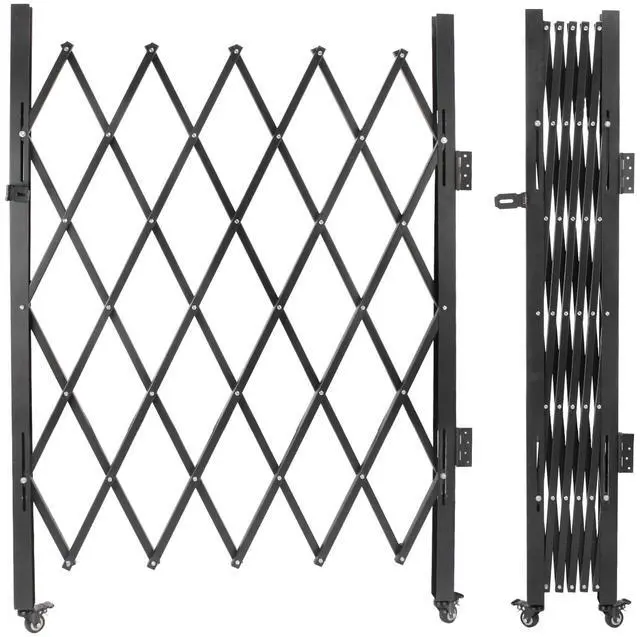 Main image of Single Folding Security Gates 72" W x 62" H Accordion Door, Metal Expandable Fence 360Rolling Expanding Outdoor Security Scissor Gate for Courtyards, Garages, Gardens
