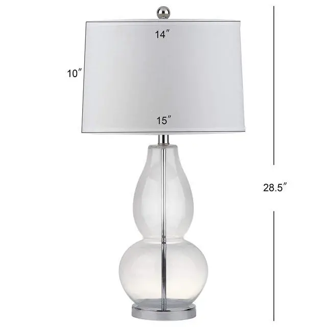 Alt view image 3 of 6 - Lighting Collection Mercurio Crackle Glass Double Gourd 29-inch Bedroom Living Room Home Office Desk Nightstand Table Lamp Set of 2 (LED Bulbs Included)