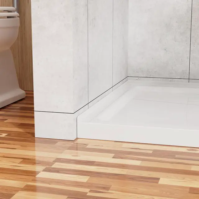 Alt view image 4 of 6 - 32 "x48" Shower Base - Durable, non-slip, ABS material, quick installation, universal bathroom design, enhance the bathing experience No Drain Set. (White, 32" x 48")