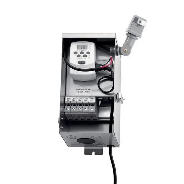 Alt view image 2 of 6 - Contractor Series 300W Transformer in Stainless Steel, Low Voltage Outdoor Power Supply, 15CS300SS