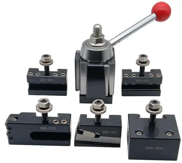 Main image of 6PCS BXA Wedge Type Quick Change Tool Post With Tool Holders For Lathe Swing 10-15",250-222.(BXA-6PC)