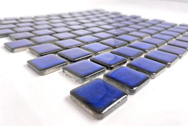Alt view image 3 of 6 - 1x1 Cobalt Blue Square Brick Porcelain Mosaic Tile 12x12 Mesh 1-1/8" Glossy Floor Wall Pool Backsplash Kitchen Bathroom Accent Decor (5 Sheets)