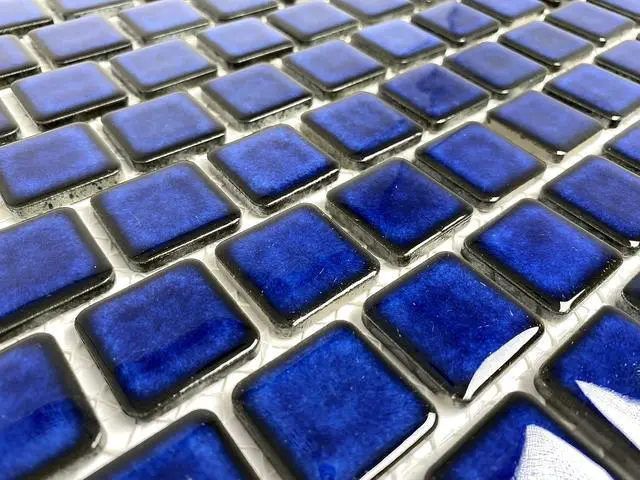 Alt view image 4 of 6 - 1x1 Cobalt Blue Square Brick Porcelain Mosaic Tile 12x12 Mesh 1-1/8" Glossy Floor Wall Pool Backsplash Kitchen Bathroom Accent Decor (5 Sheets)