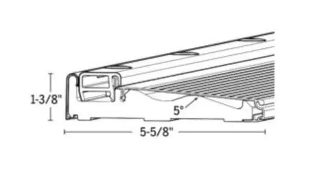 Alt view image 2 of 2 - Inswing Threshold 5 5/8 in x 72 in w/Composite Cap and Base - Mill Finish